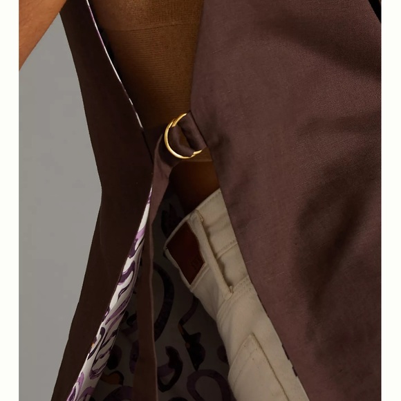 NWOT chocolate brown vest by Maeve for Anthropologie - Picture 3 of 11